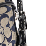Coach 6091 Grey Navy Signature Canvas Shoulder Bag