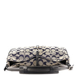 Coach 6091 Grey Navy Signature Canvas Shoulder Bag