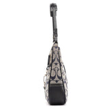 Coach 6091 Grey Navy Signature Canvas Shoulder Bag