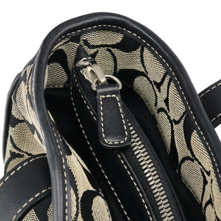 Coach 6092 Grey Black Signature Tote Bag