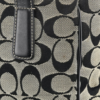 Coach 6092 Grey Black Signature Tote Bag