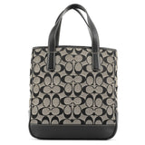 Coach 6092 Grey Black Signature Tote Bag