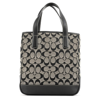 Coach 6092 Grey Black Signature Tote Bag