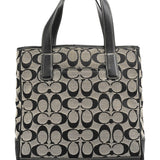 Coach 6092 Grey Black Signature Tote Bag