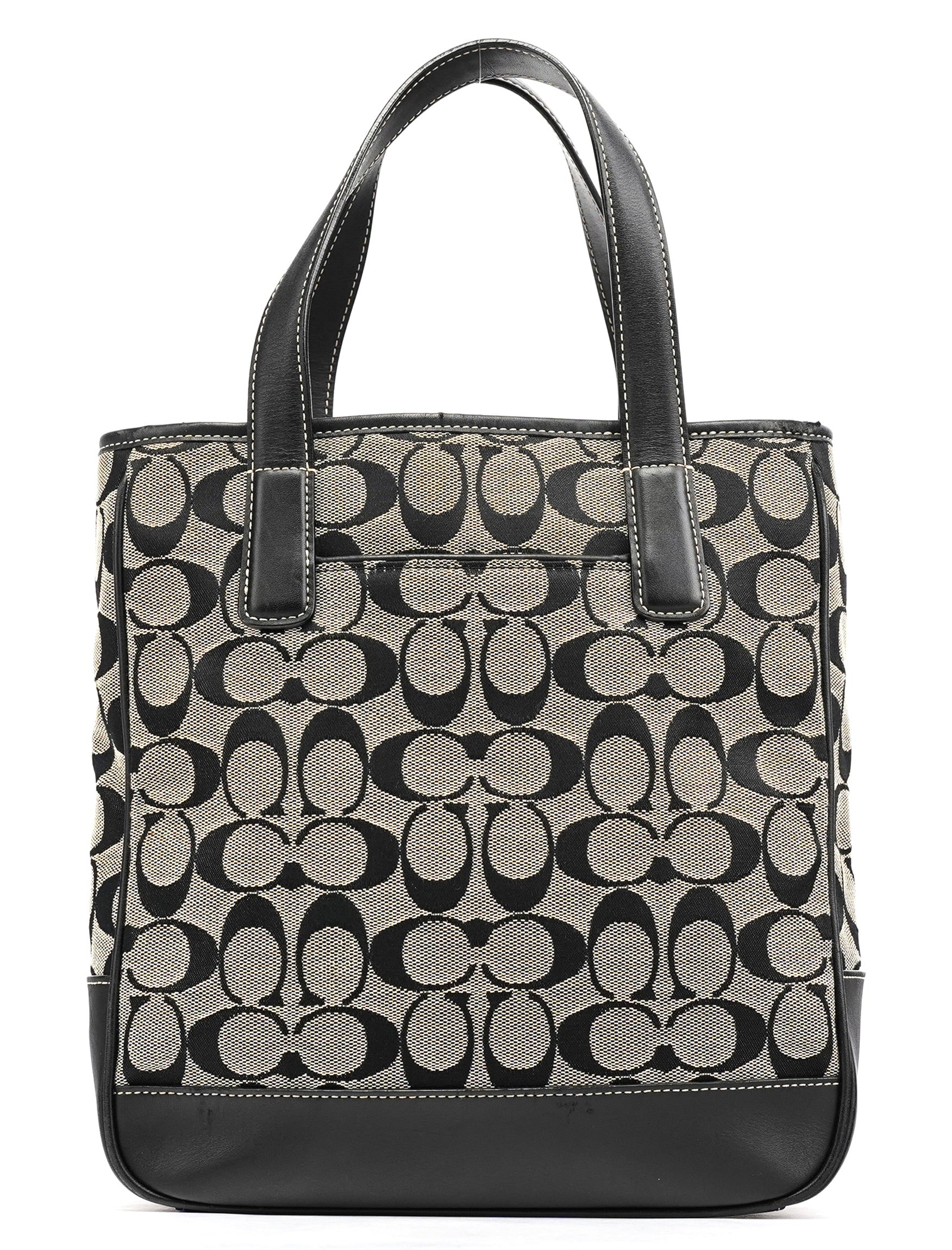 Coach 6092 Grey Black Signature Tote Bag