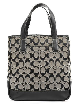 Coach 6092 Grey Black Signature Tote Bag