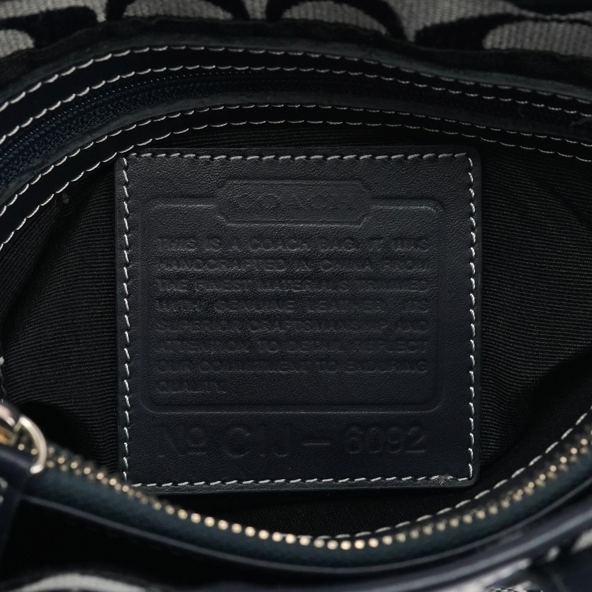 Coach 6092 Grey Navy Signature Tote Bag