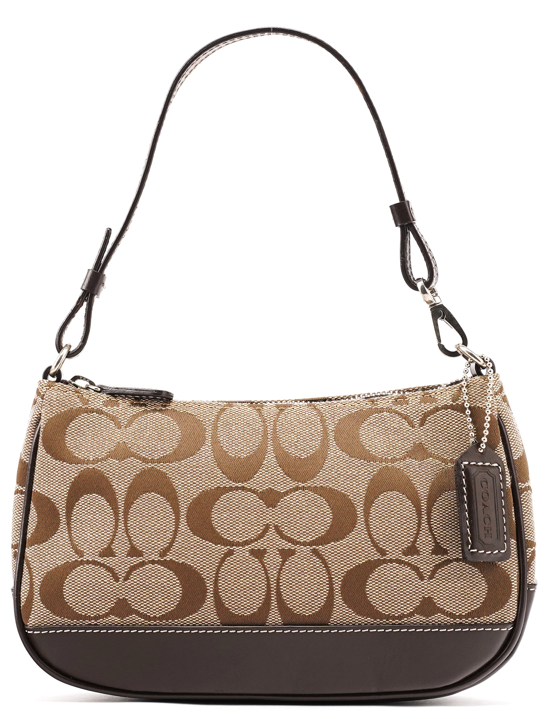 Coach 6094 Beige Brown Signature Canvas Mini Shoulder Bag
