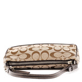Coach 6094 Beige Brown Signature Canvas Mini Shoulder Bag