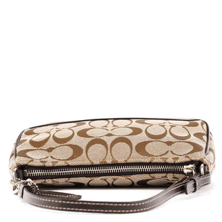 Coach 6094 Beige Brown Signature Canvas Mini Shoulder Bag