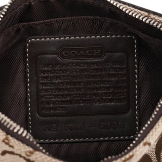 Coach 6094 Beige Brown Signature Canvas Mini Shoulder Bag