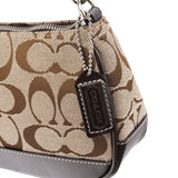 Coach 6094 Beige Brown Signature Canvas Mini Shoulder Bag