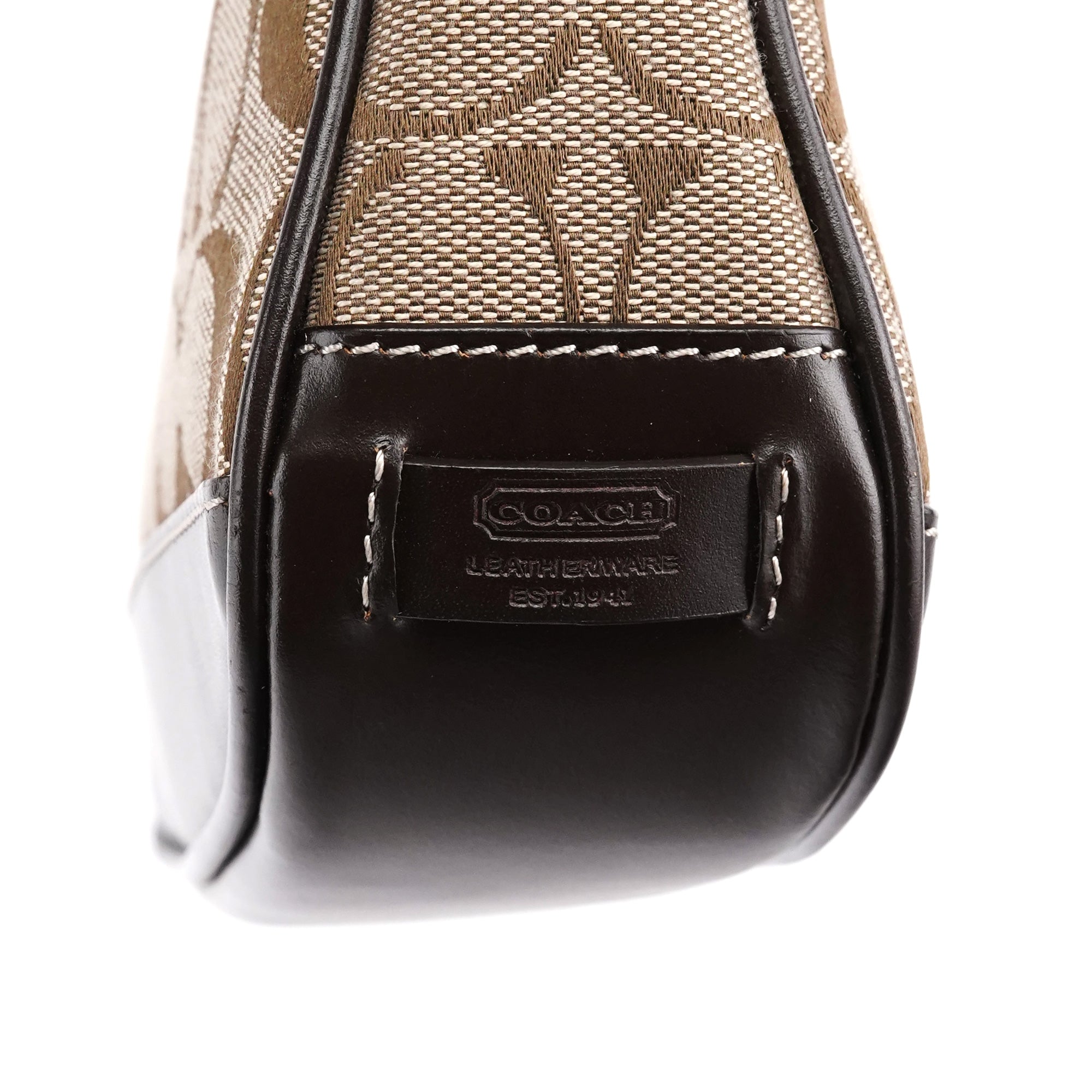Coach 6094 Beige Brown Signature Canvas Mini Shoulder Bag