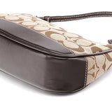 Coach 6094 Beige Brown Signature Canvas Mini Shoulder Bag