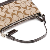 Coach 6094 Beige Brown Signature Canvas Mini Shoulder Bag