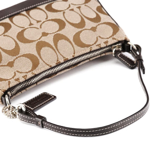 Coach 6094 Beige Brown Signature Canvas Mini Shoulder Bag