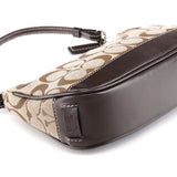 Coach 6094 Beige Brown Signature Canvas Mini Shoulder Bag