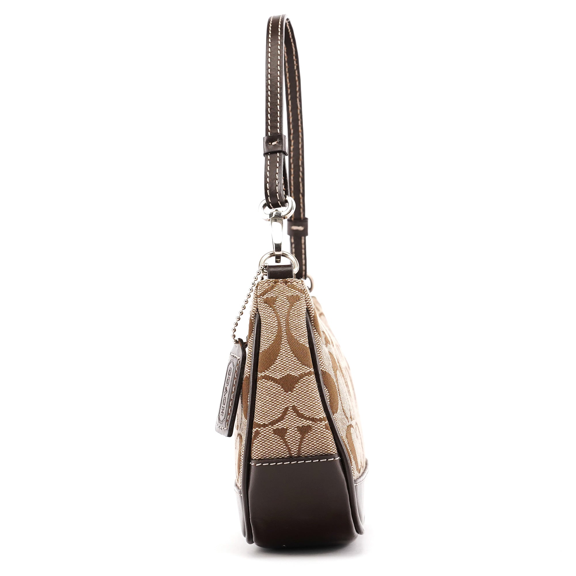 Coach 6094 Beige Brown Signature Canvas Mini Shoulder Bag