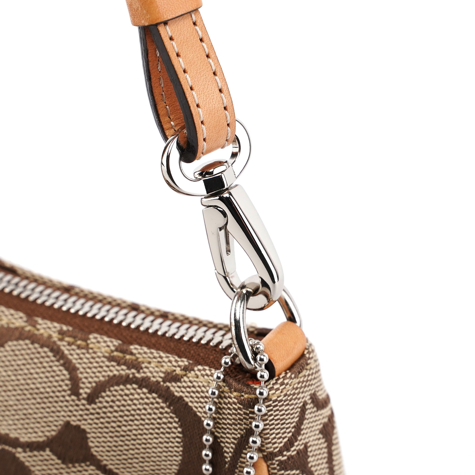 Coach 6094 Demi Schultertasche aus Signature Canvas in Beige