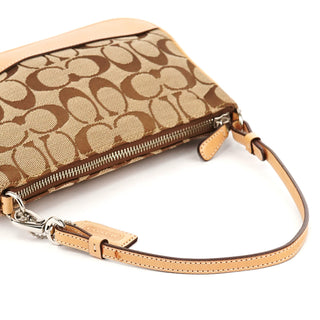 Coach 6094 Beige Tan Signature Demi Shoulder Bag