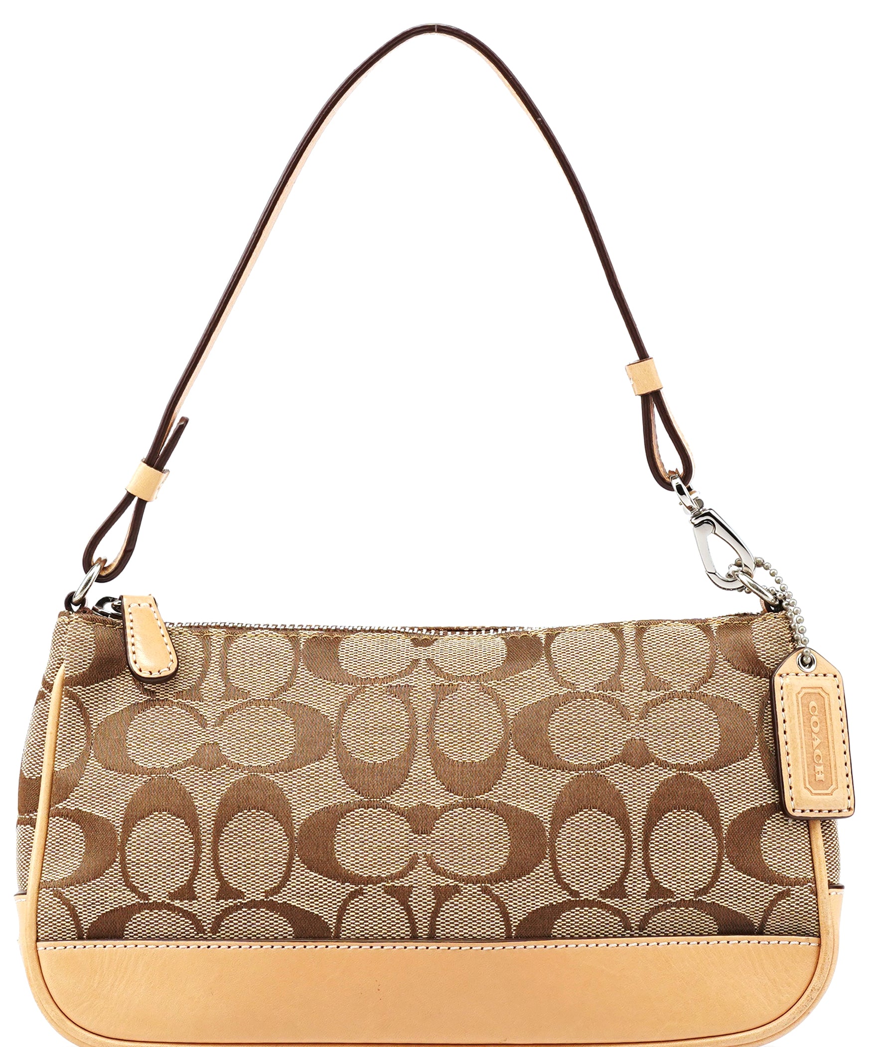 Coach 6094 Beige Tan Signature Demi Shoulder Bag
