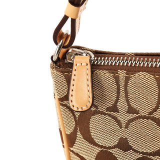 Coach 6094 Beige Tan Signature Demi Shoulder Bag