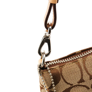 Coach 6094 Beige Tan Signature Demi Shoulder Bag
