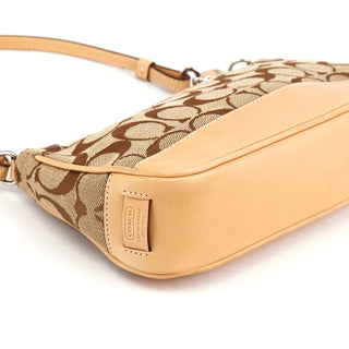 Coach 6094 Beige Tan Signature Demi Shoulder Bag