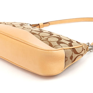Coach 6094 Beige Tan Signature Demi Shoulder Bag
