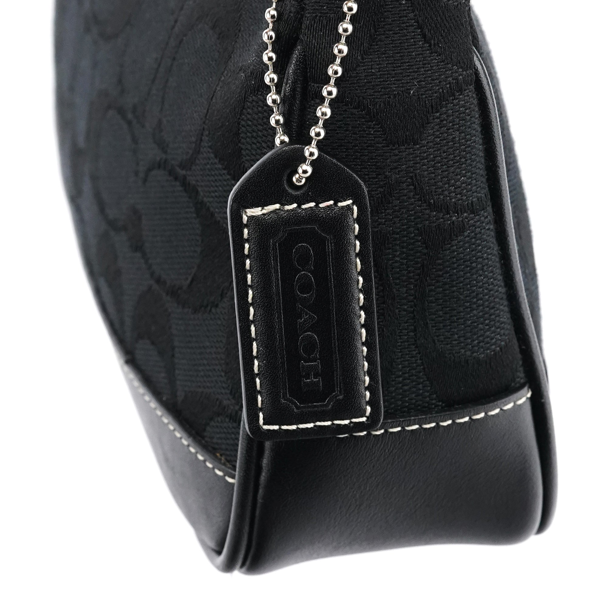 Coach 6094 Sac porté épaule Demi en toile Signature noire