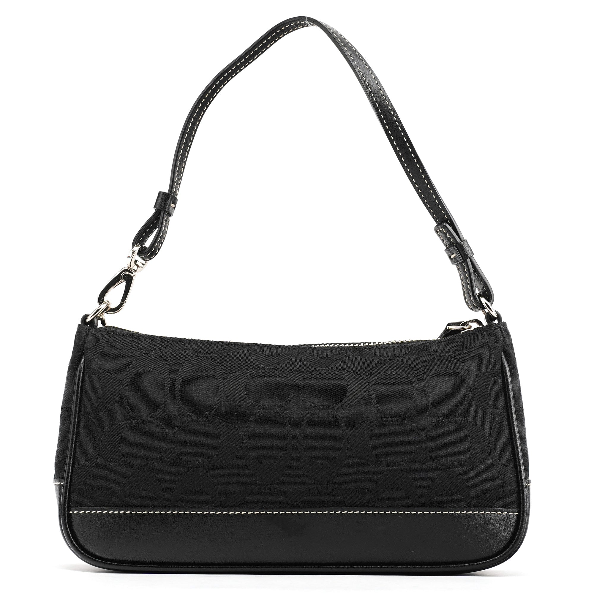Coach 6094 Sac porté épaule Demi en toile Signature noire