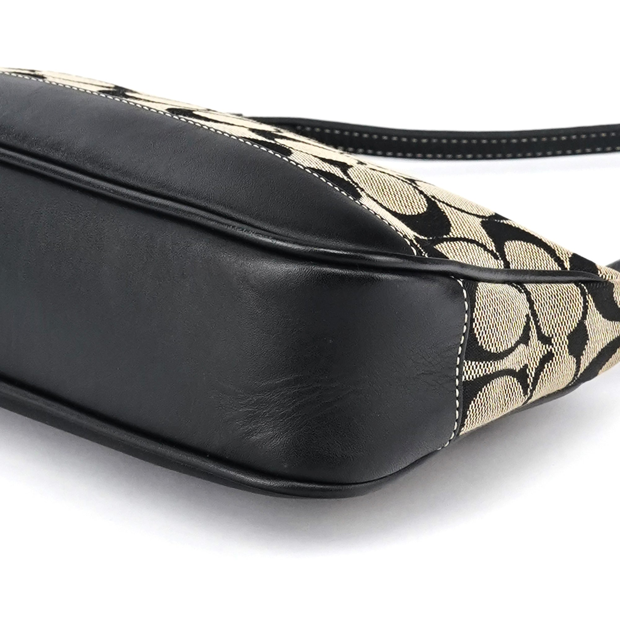 Coach 6094 Sac porté épaule Demi Signature gris et noir