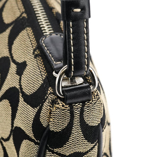 Coach 6094 Grey Black Signature Demi Shoulder Bag