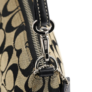 Coach 6094 Grey Black Signature Demi Shoulder Bag
