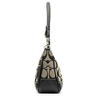 Coach 6094 Grey Black Signature Demi Shoulder Bag