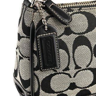 Coach 6094 Grey Black Signature Demi Shoulder Bag