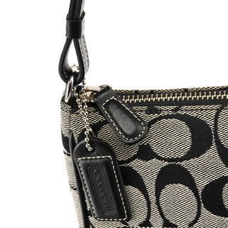 Coach 6094 Grey Black Signature Demi Shoulder Bag