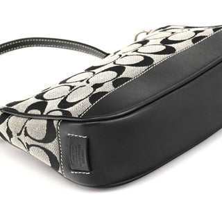 Coach 6094 Grey Black Signature Demi Shoulder Bag