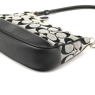 Coach 6094 Grey Black Signature Demi Shoulder Bag