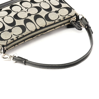 Coach 6094 Grey Black Signature Demi Shoulder Bag