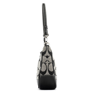 Coach 6094 Grey Black Signature Demi Shoulder Bag
