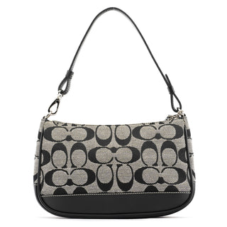 Coach 6094 Grey Black Signature Demi Shoulder Bag