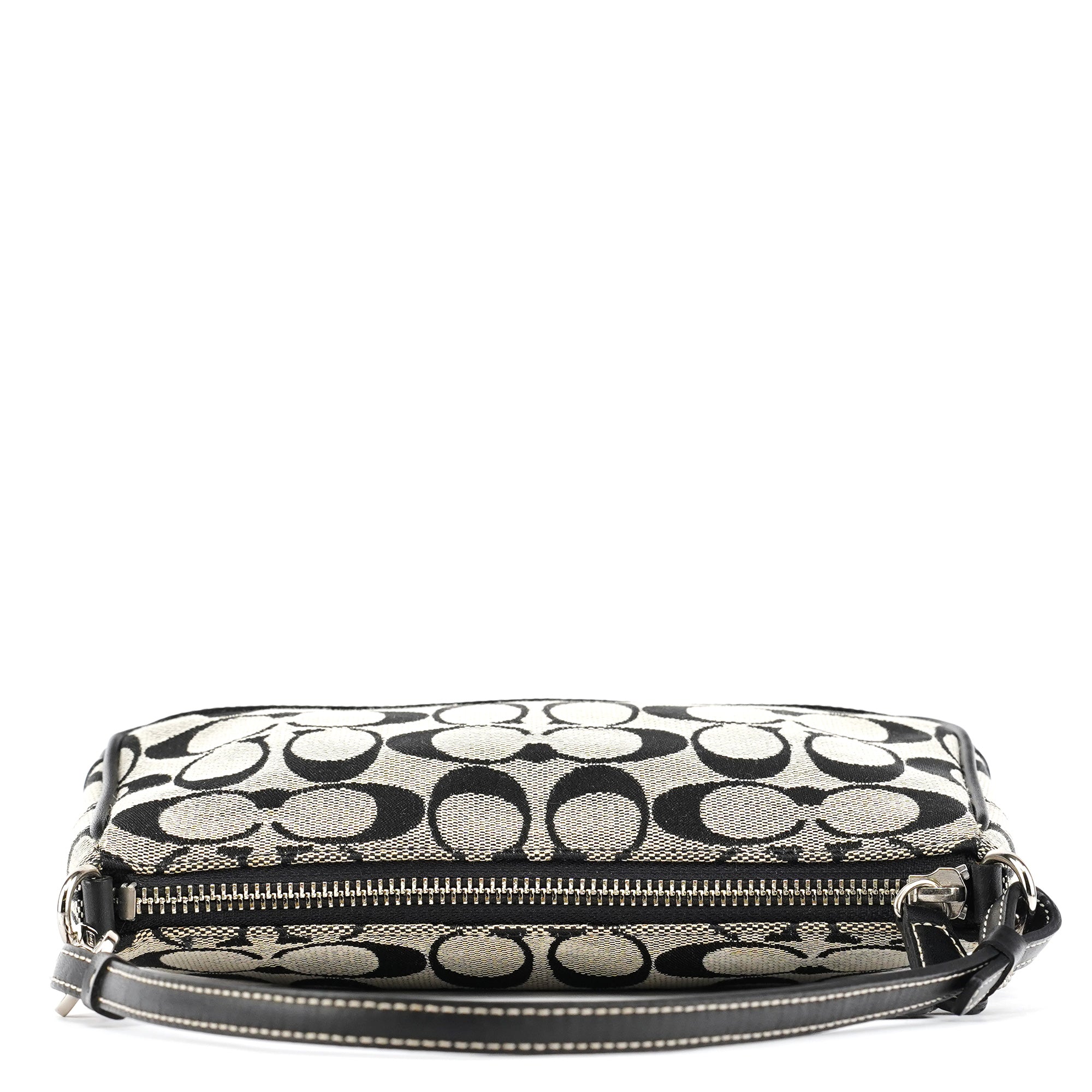 Coach 6094 Sac porté épaule Demi en toile Signature grise et noire