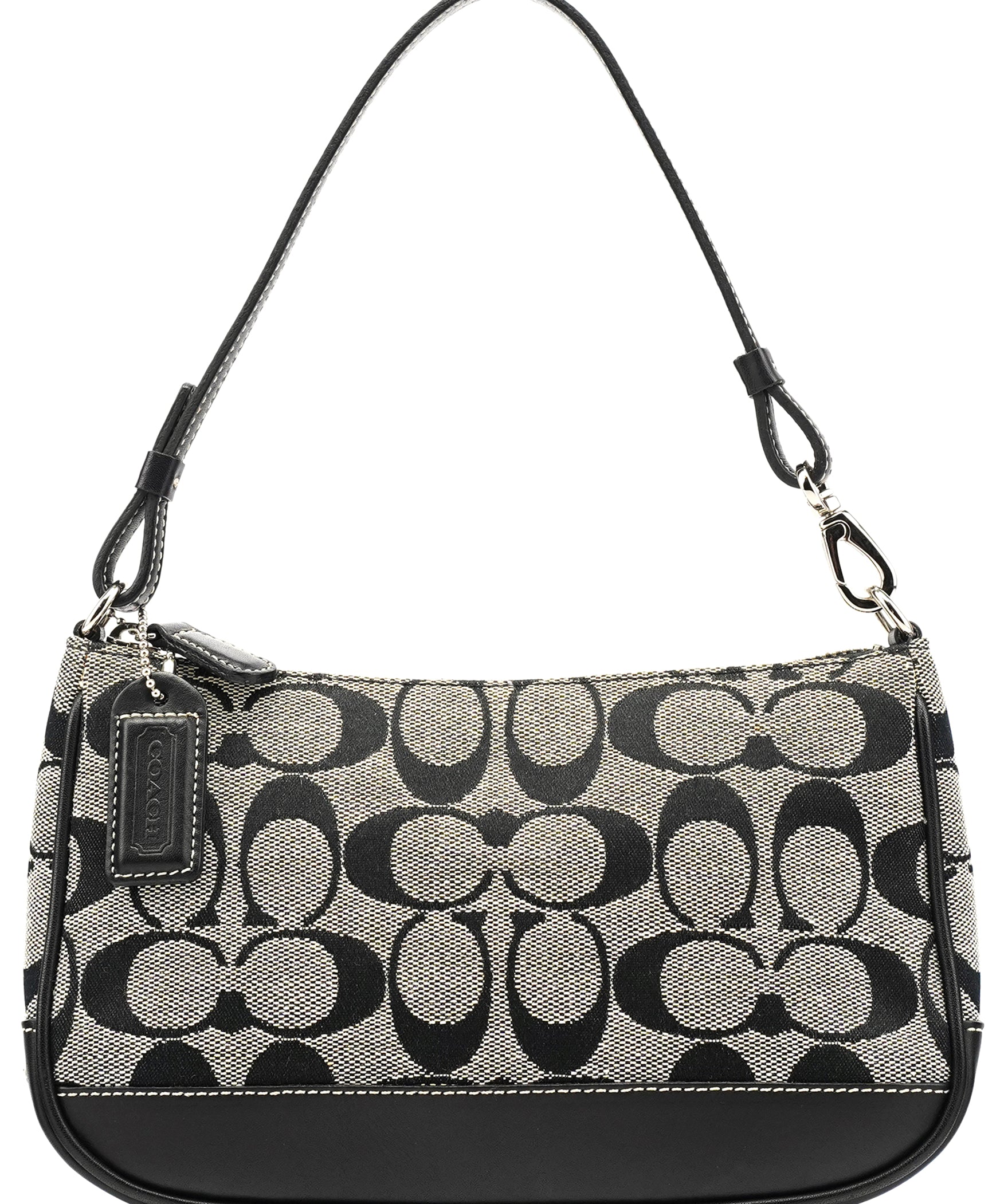 Coach 6094 Grey Black Signature Demi Shoulder Bag