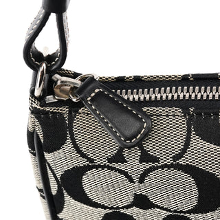 Coach 6094 Grey Black Signature Demi Shoulder Bag