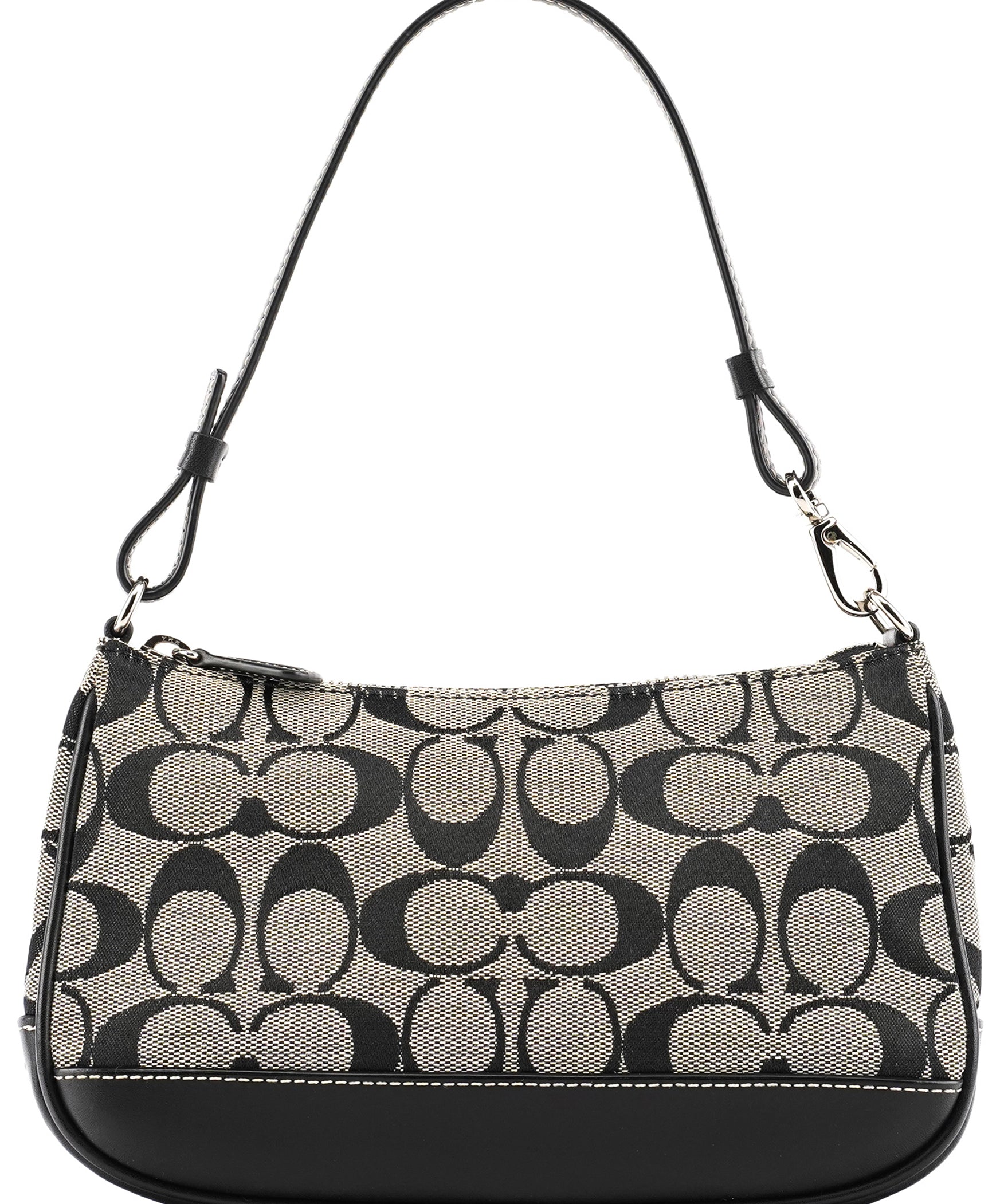 Coach 6094 Grey Black Signature Demi Shoulder Bag