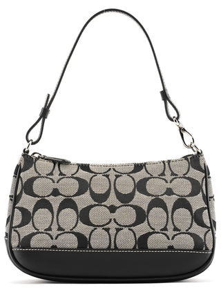 Coach 6094 Grey Black Signature Demi Shoulder Bag