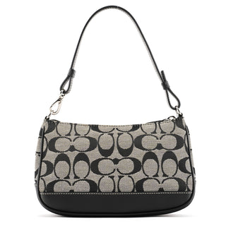 Coach 6094 Grey Black Signature Demi Shoulder Bag