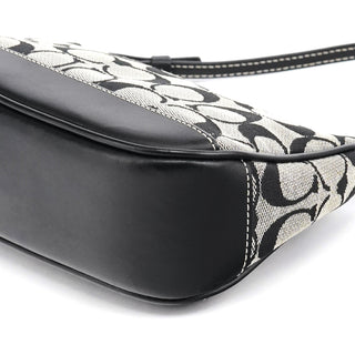 Coach 6094 Grey Black Signature Demi Shoulder Bag