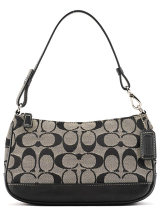 Coach 6094 Grey Black Signature Demi Shoulder Bag